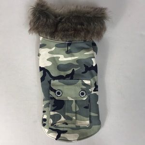 Doggy Dolly fur collar camp outfit size medium